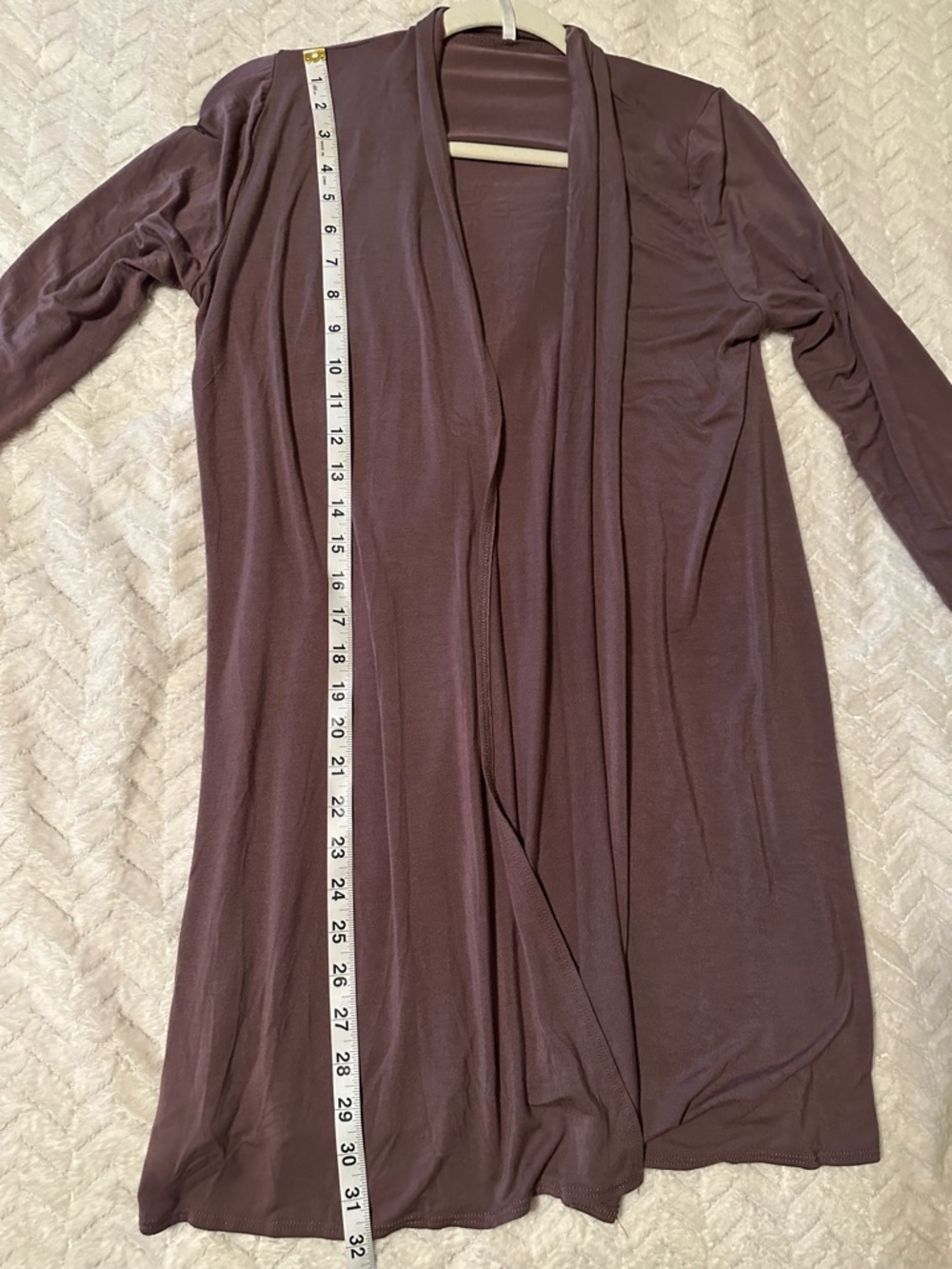 Azules Brown Open-Front Cardigan Size Medium - Picture 4 of 6